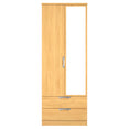 Camden Tall 2 Drawer Mirrored Wardrobe