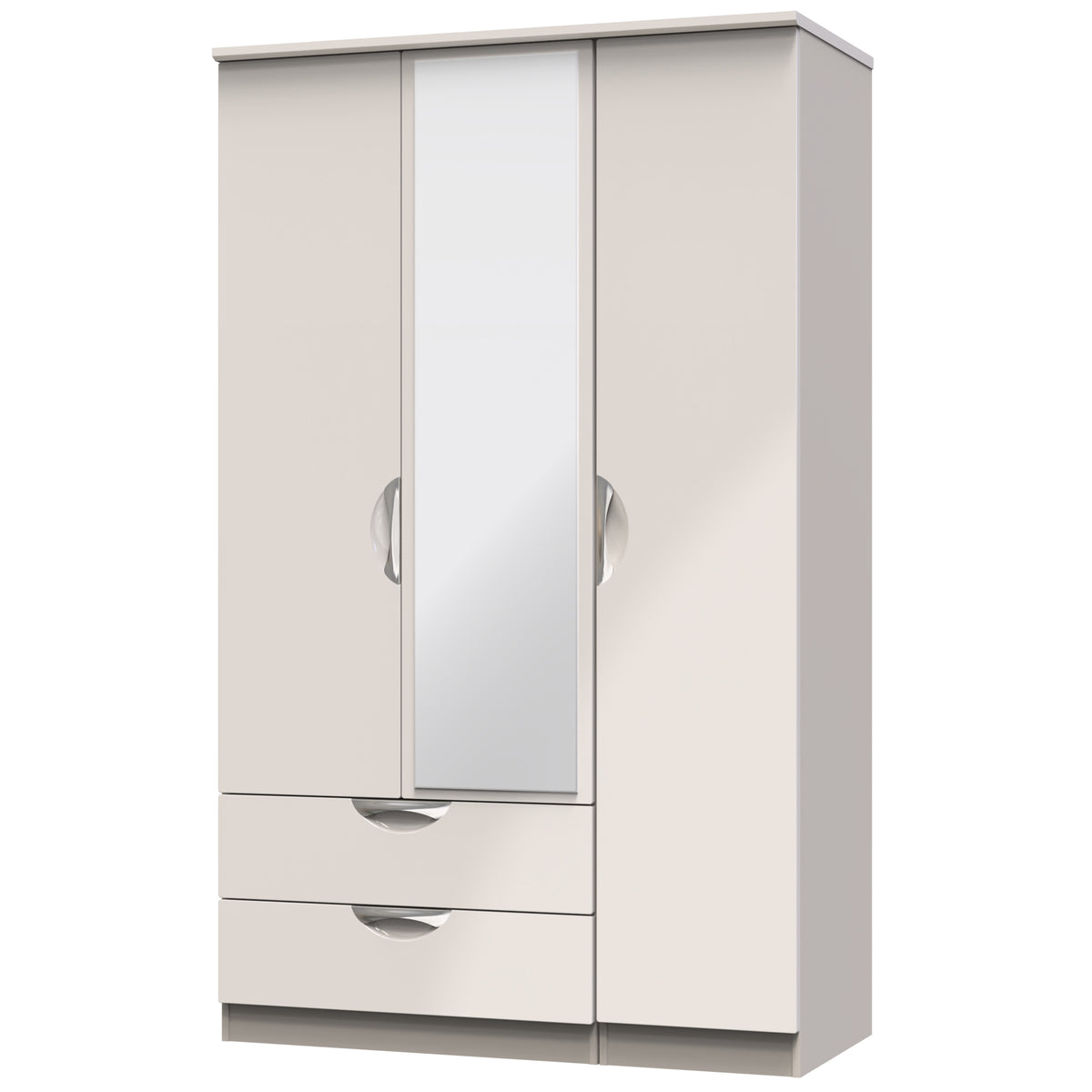 Camden Triple 2 Drawer Mirrored Wardrobe