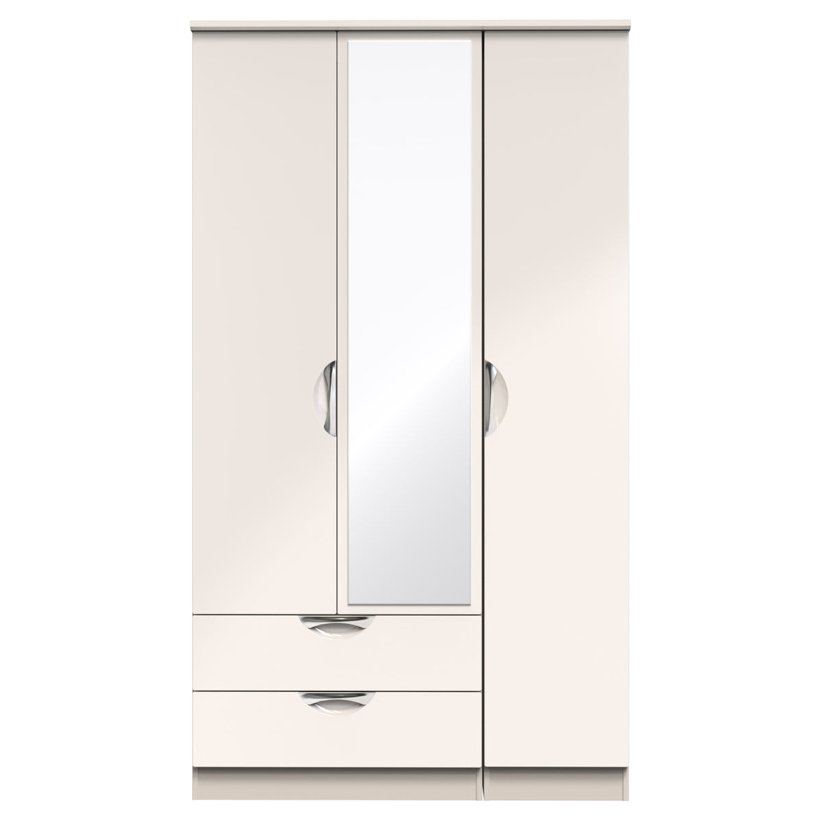 Camden Tall Triple 2 Drawer Mirrored Wardrobe