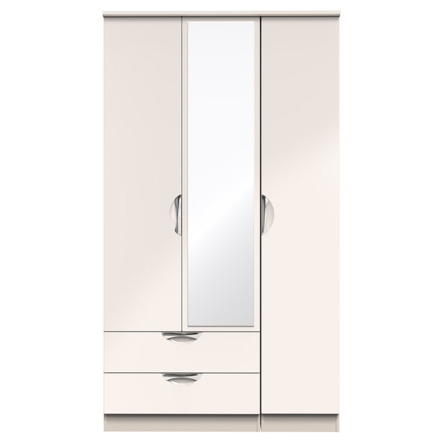 Camden Tall Triple 2 Drawer Mirrored Wardrobe