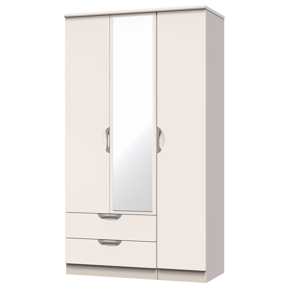 Camden Tall Triple 2 Drawer Mirrored Wardrobe