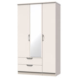 Camden Tall Triple 2 Drawer Mirrored Wardrobe