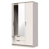 Camden Tall Triple 2 Drawer Mirrored Wardrobe