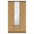 Camden Tall Triple 2 Drawer Mirrored Wardrobe