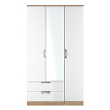 Camden Tall Triple 2 Drawer Mirrored Wardrobe