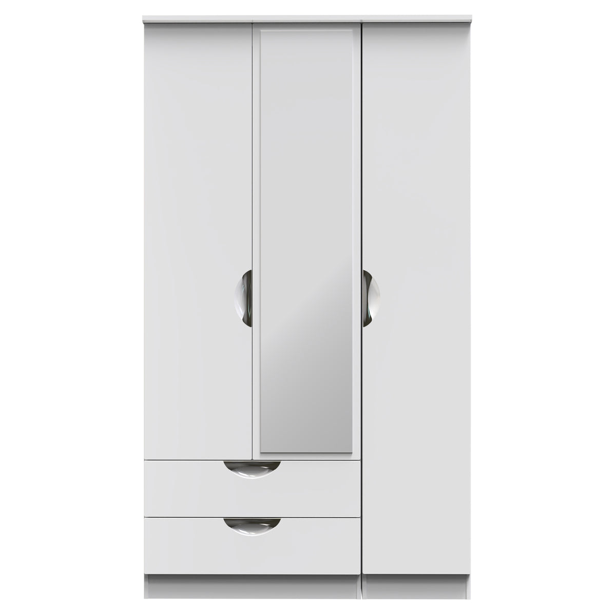 Camden Tall Triple 2 Drawer Mirrored Wardrobe