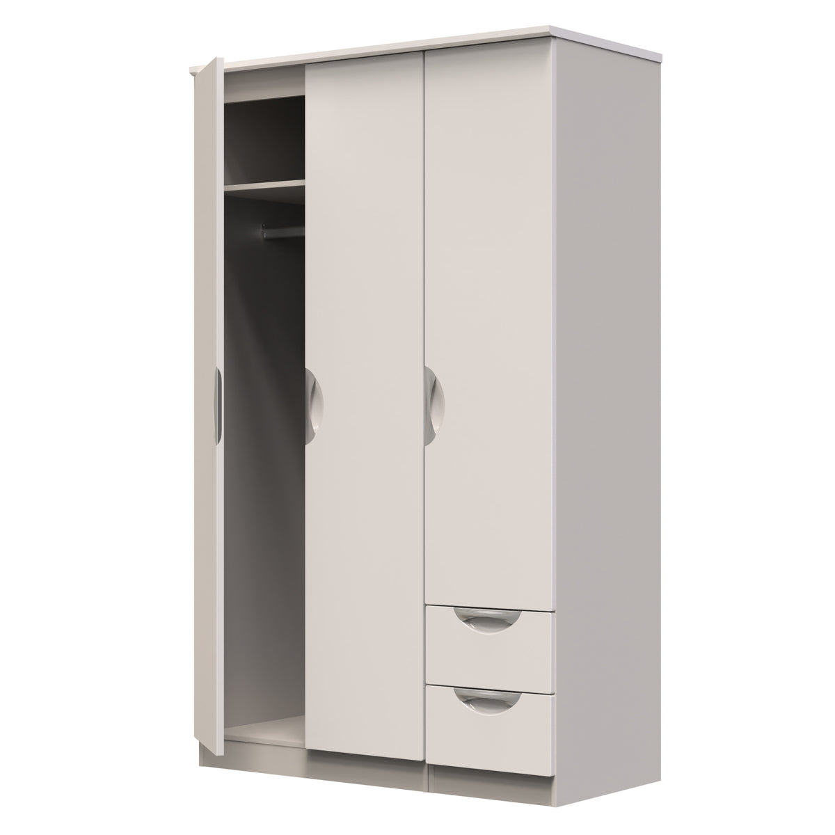 Camden Triple Plain + Drawer Wardrobe