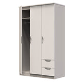 Camden Triple Plain + Drawer Wardrobe