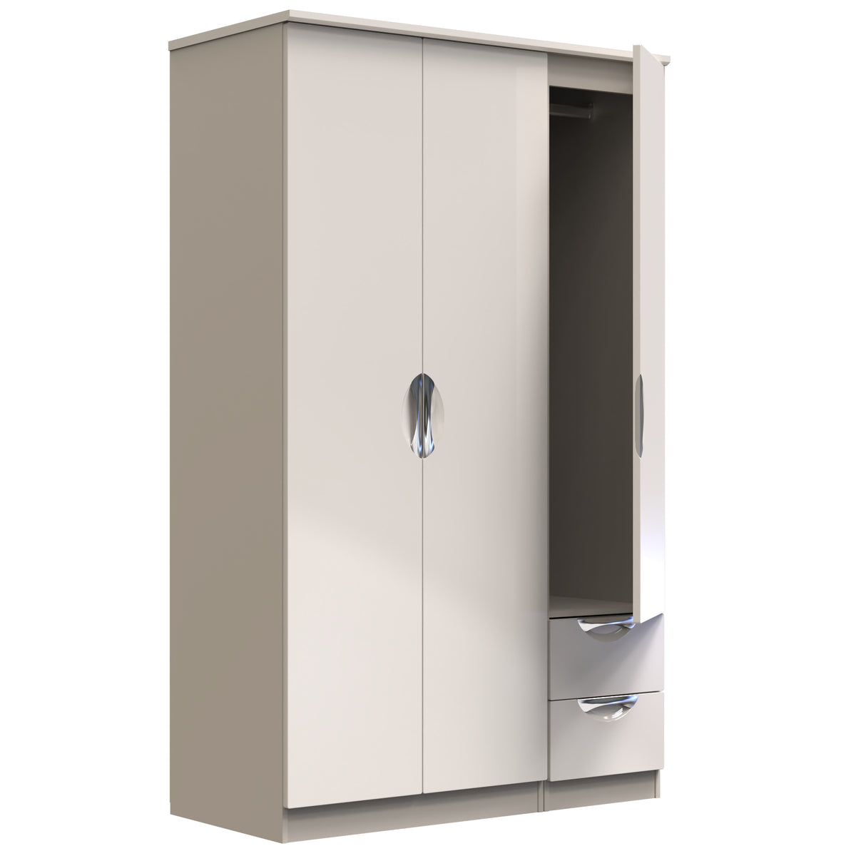 Camden Triple Plain + Drawer Wardrobe