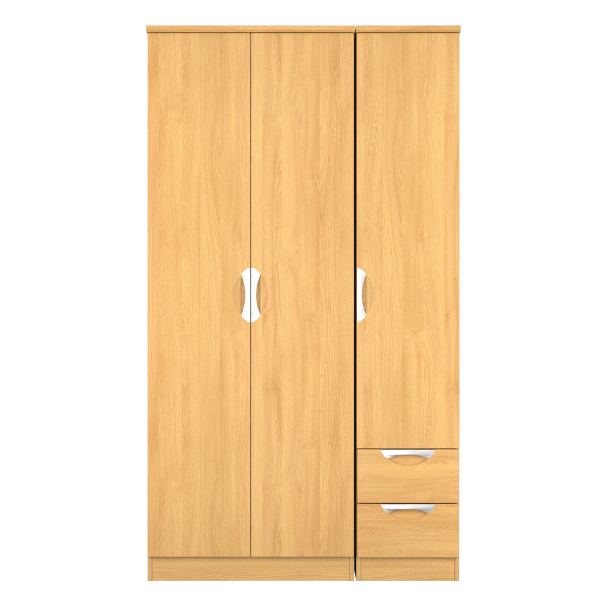 Camden Triple Plain + Drawer Wardrobe