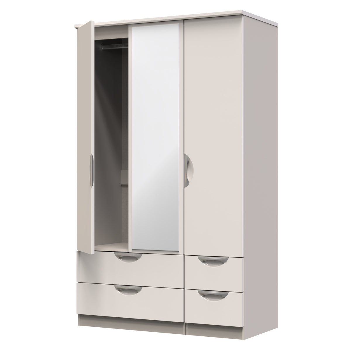 Camden Triple 2 Drawer Mirror + Drawer Wardrobe