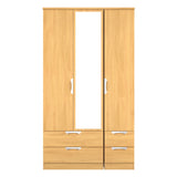 Camden Triple 2 Drawer Mirror + Drawer Wardrobe