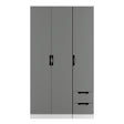 Camden Tall Triple Plain + Drawer Wardrobe