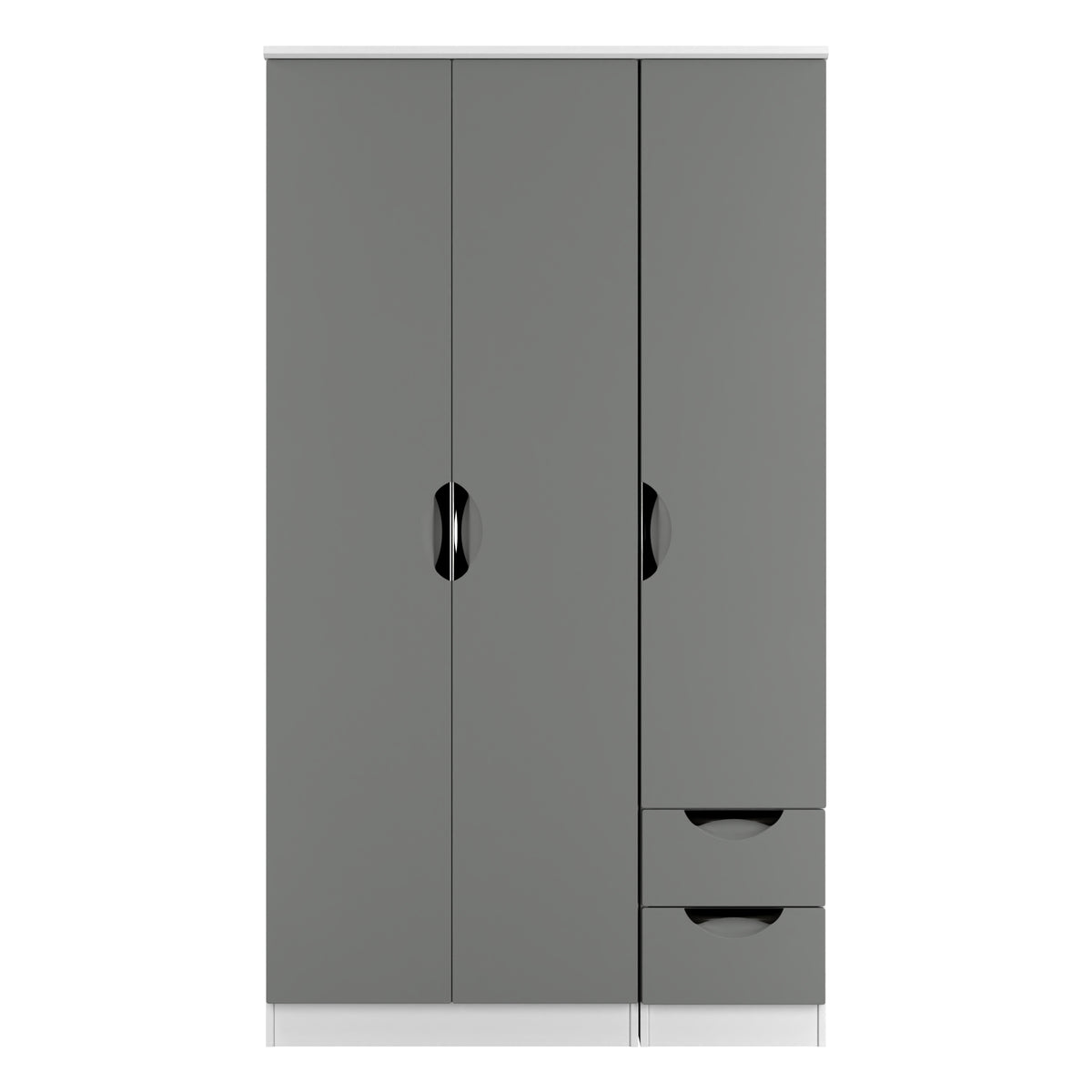 Camden Tall Triple Plain + Drawer Wardrobe