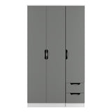 Camden Tall Triple Plain + Drawer Wardrobe