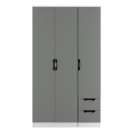Camden Tall Triple Plain + Drawer Wardrobe