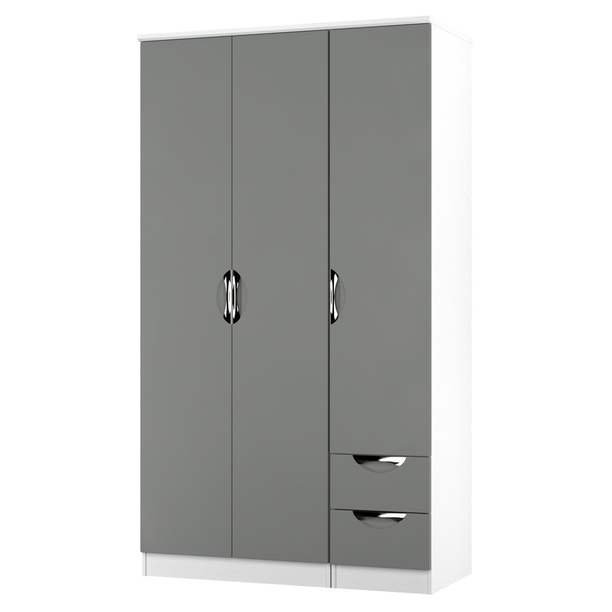 Camden Tall Triple Plain + Drawer Wardrobe