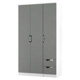 Camden Tall Triple Plain + Drawer Wardrobe