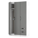 Camden Tall Triple Plain + Drawer Wardrobe