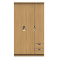 Camden Tall Triple Plain + Drawer Wardrobe