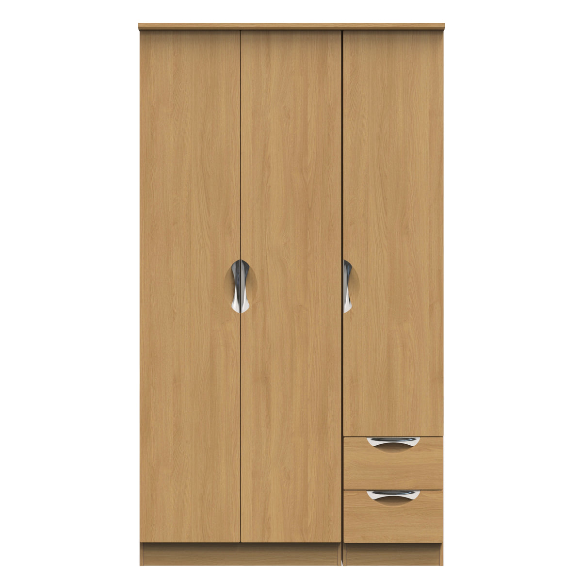 Camden Tall Triple Plain + Drawer Wardrobe