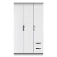 Camden Tall Triple Plain + Drawer Wardrobe