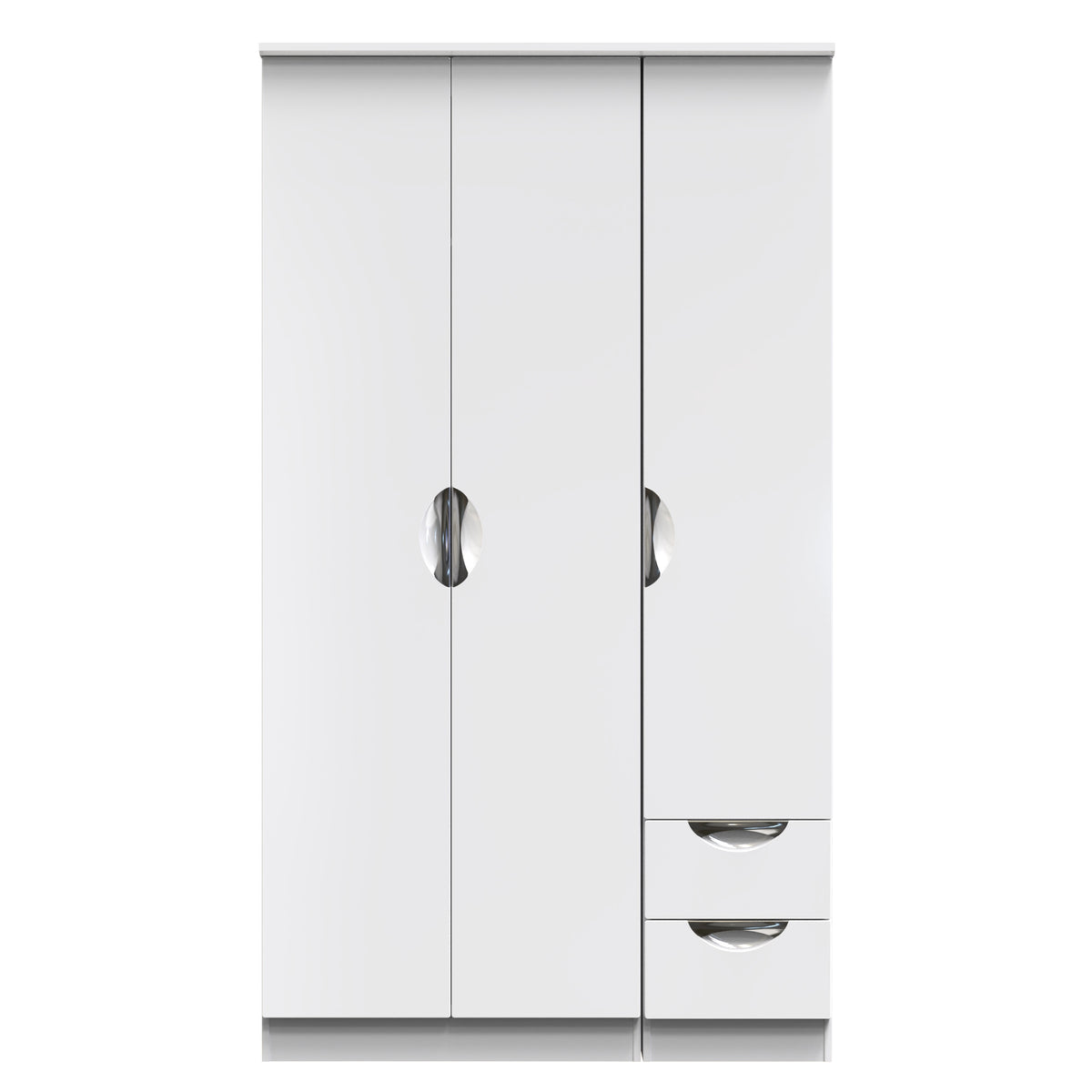 Camden Tall Triple Plain + Drawer Wardrobe