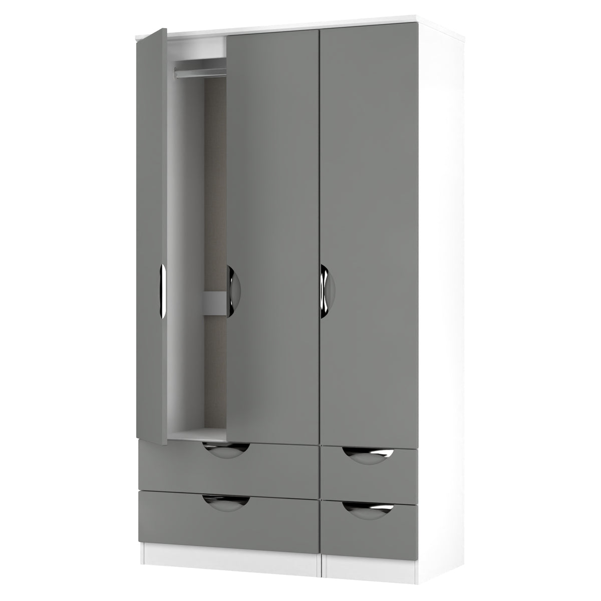 Camden Tall Triple 2 Drawer + Drawer Wardrobe