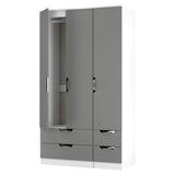 Camden Tall Triple 2 Drawer + Drawer Wardrobe