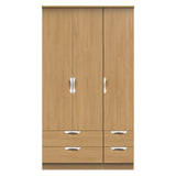 Camden Tall Triple 2 Drawer + Drawer Wardrobe