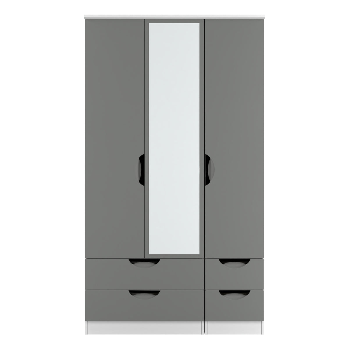Camden Tall Triple 2 Drawer Mirror + Drawer Wardrobe