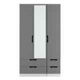 Camden Tall Triple 2 Drawer Mirror + Drawer Wardrobe