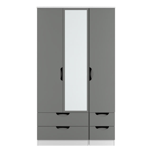 Camden Tall Triple 2 Drawer Mirror + Drawer Wardrobe