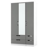 Camden Tall Triple 2 Drawer Mirror + Drawer Wardrobe