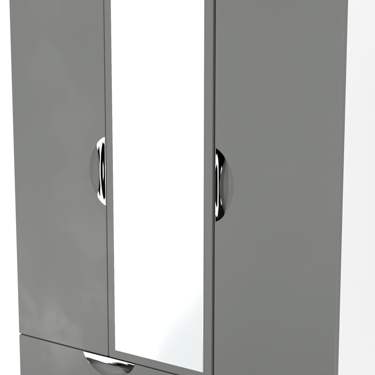 Camden Tall Triple 2 Drawer Mirror + Drawer Wardrobe