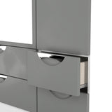 Camden Tall Triple 2 Drawer Mirror + Drawer Wardrobe