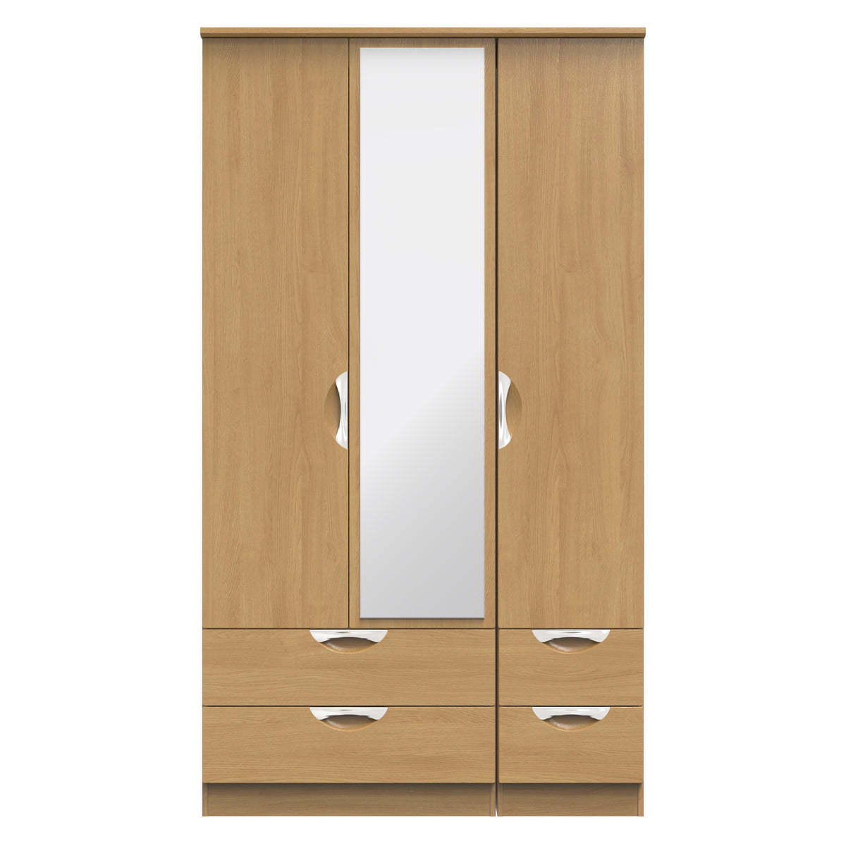 Camden Tall Triple 2 Drawer Mirror + Drawer Wardrobe