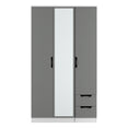 Camden Tall Triple Mirror + Drawer Wardrobe