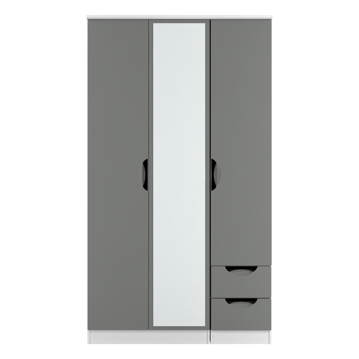 Camden Tall Triple Mirror + Drawer Wardrobe