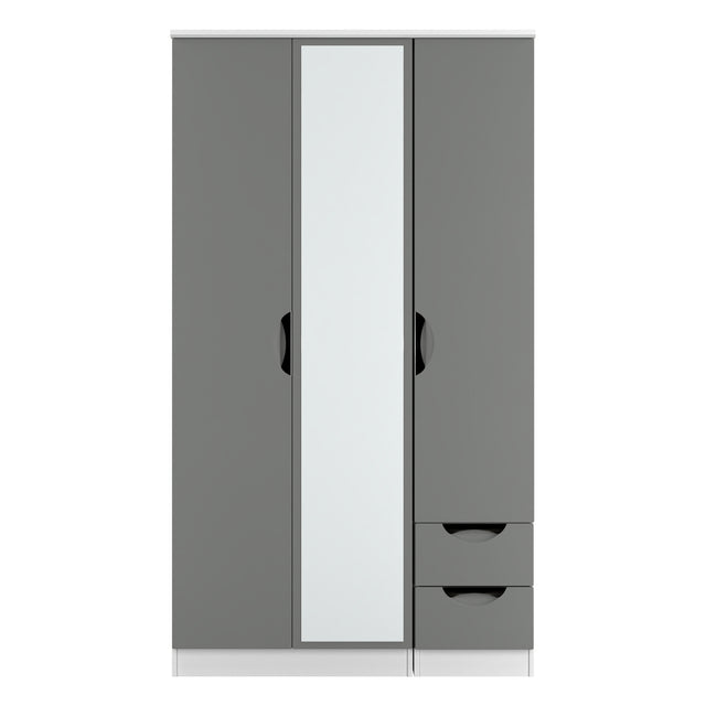 Camden Tall Triple Mirror + Drawer Wardrobe