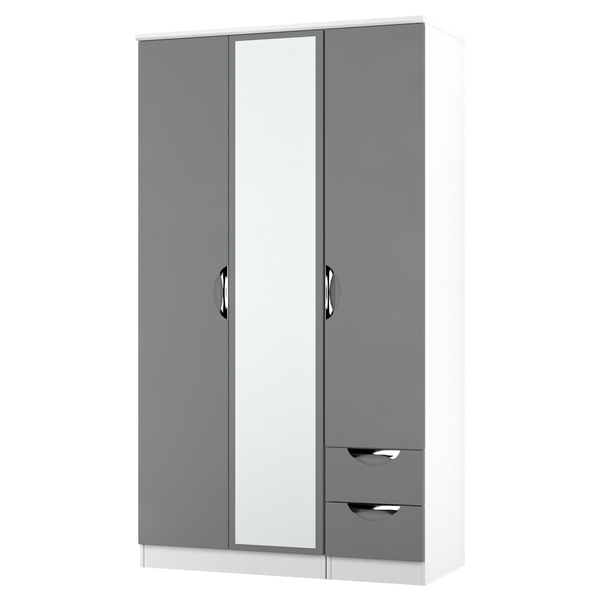 Camden Tall Triple Mirror + Drawer Wardrobe