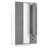 Camden Tall Triple Mirror + Drawer Wardrobe