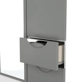 Camden Tall Triple Mirror + Drawer Wardrobe