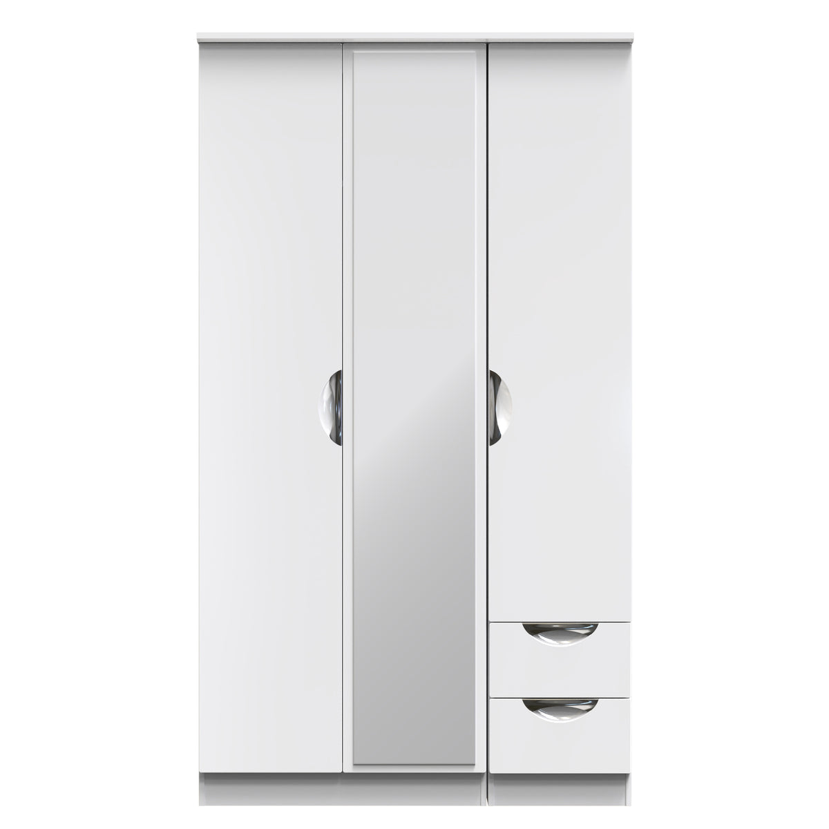 Camden Tall Triple Mirror + Drawer Wardrobe