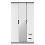 Camden Tall Triple Mirror + Drawer Wardrobe