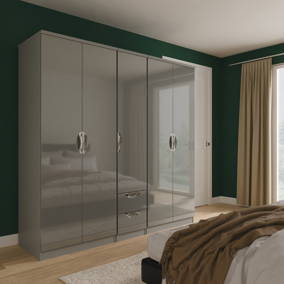 Camden 5 Door 2 Drawer Wardrobe