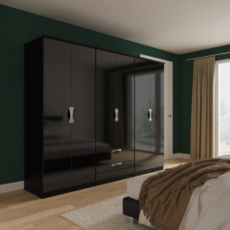 Camden 6 Door 2 Drawer Double Wardrobe