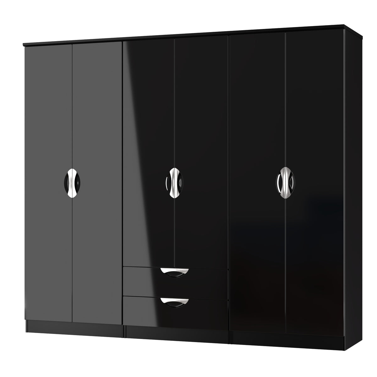 Camden 6 Door 2 Drawer Double Wardrobe