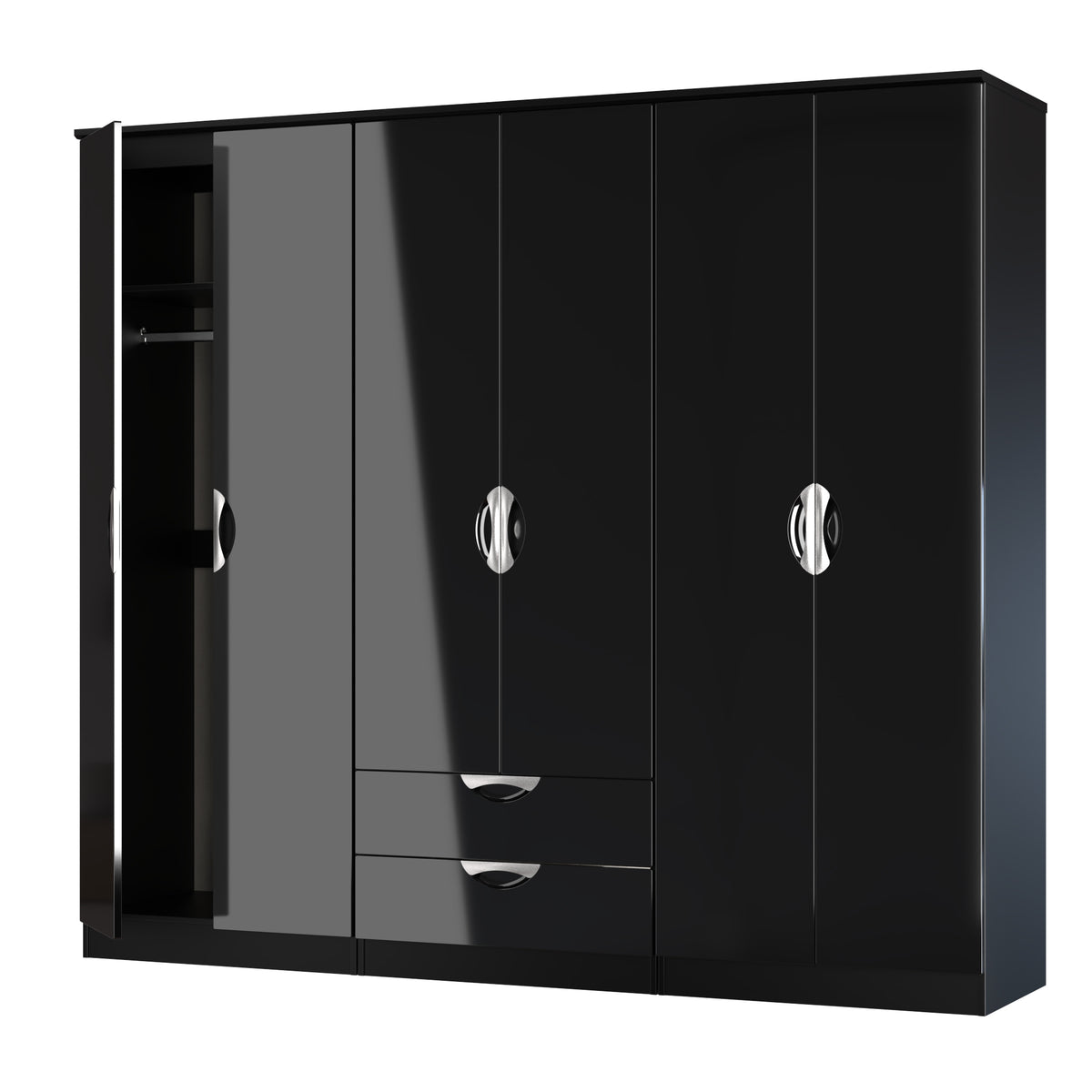 Camden 6 Door 2 Drawer Double Wardrobe