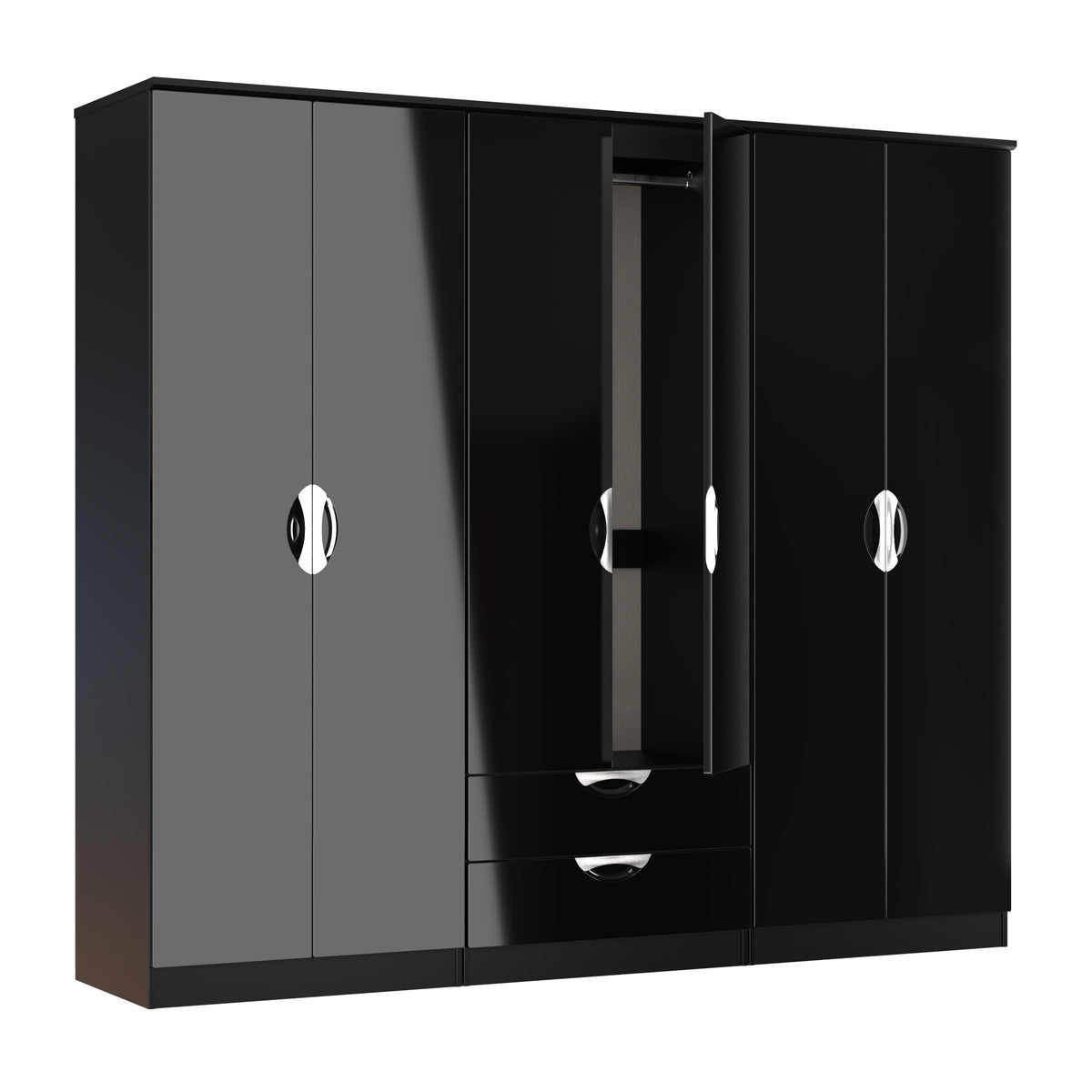 Camden 6 Door 2 Drawer Double Wardrobe
